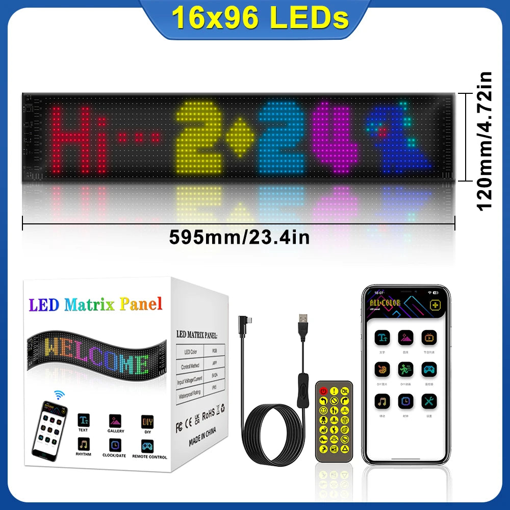 LED Devil Eyes Programmable and Flexible Board for Windshield
