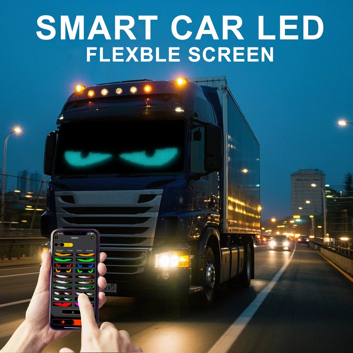 LED Devil Eyes Programmable and Flexible Board for Windshield