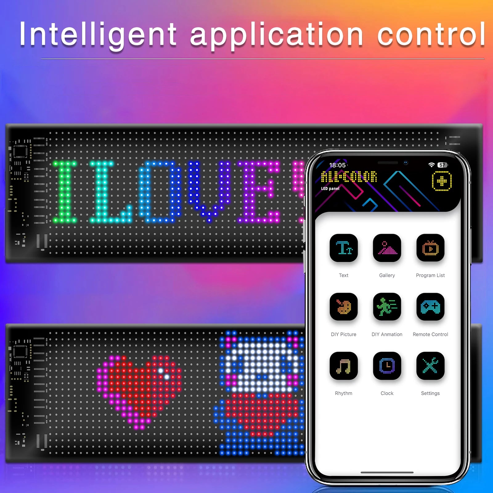 LED Devil Eyes Programmable and Flexible Board for Windshield