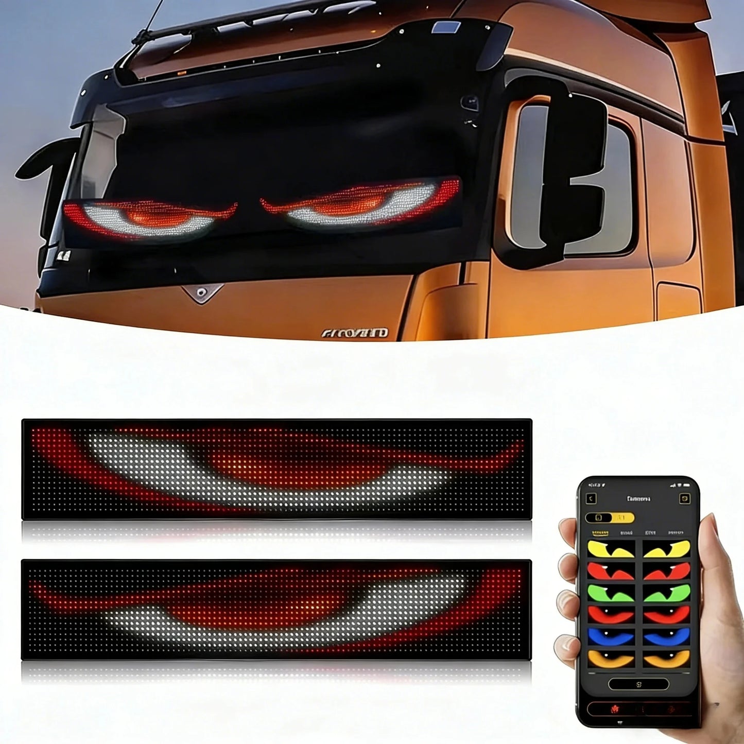 LED Devil Eyes Programmable and Flexible Board for Windshield