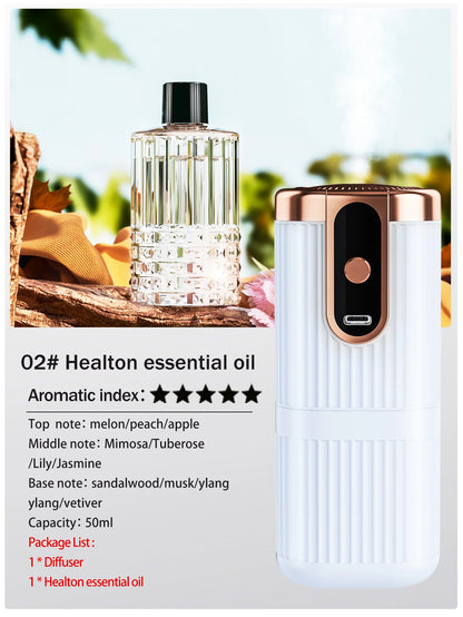 Rechargeable Mini Essential Oil Diffuser 5 Gear Aromatherapy Machine Large Mist Air Humidifier for Home Car Office Use