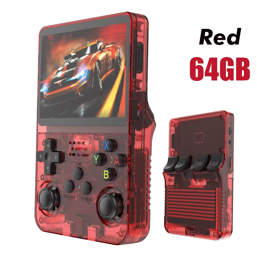 128GB/64GB Retro Handheld Game Console Linux System 3.5 Inch IPS Screen Portable Pocket Video Player 2 Joystick 