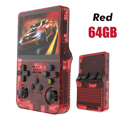128GB/64GB Retro Handheld Game Console Linux System 3.5 Inch IPS Screen Portable Pocket Video Player 2 Joystick 