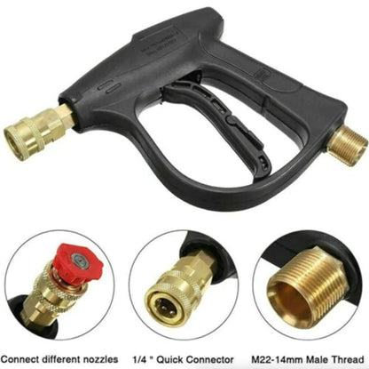1/4" High-Pressure Washer Gun, 4000 PSI Foam Spray Wand with Nozzle for Car Wash