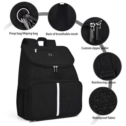 1 Pc Pet Travel Bag Dog Cat Supplies Backpack, Water-Resistent Diapers Food Travel Tote Backpacks Weekend Bags Accessories Set 