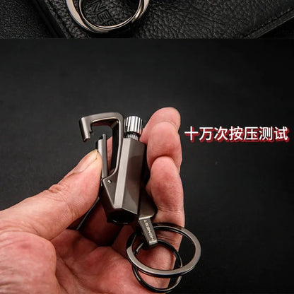 Outdoor Multifunctional Portable Match Keychain, Fuel Lighter, Metal, Camping Ignition Tool, Men'S Gadget