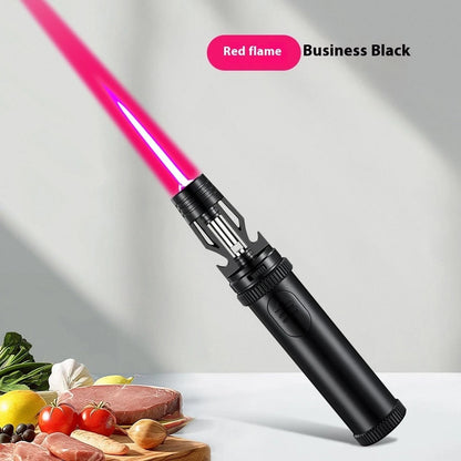 BBQ Barbecue Powerful Metal Gas Lighter Windproof Turbo Jet Red Blue Flame Kitchen Torch Cigar Smoking Accessories