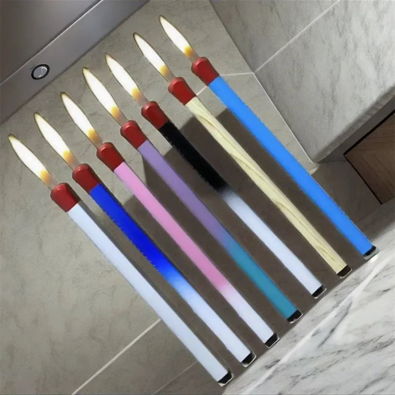 Gradient Ultra Long Luminous Match Lighter Butane Torch Inflatable Home Aromatherapy Kitchen Tool Gift - New Design