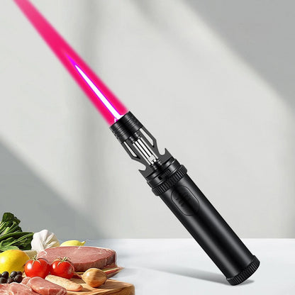 BBQ Barbecue Powerful Metal Gas Lighter Windproof Turbo Jet Red Blue Flame Kitchen Torch Cigar Smoking Accessories