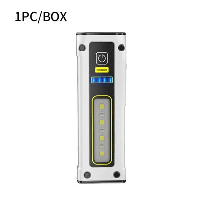 Super Bright LED Source Work Lamp with Magnet Alarm SOS Key Chain Power Bank Waterproof Emergency Flashlight