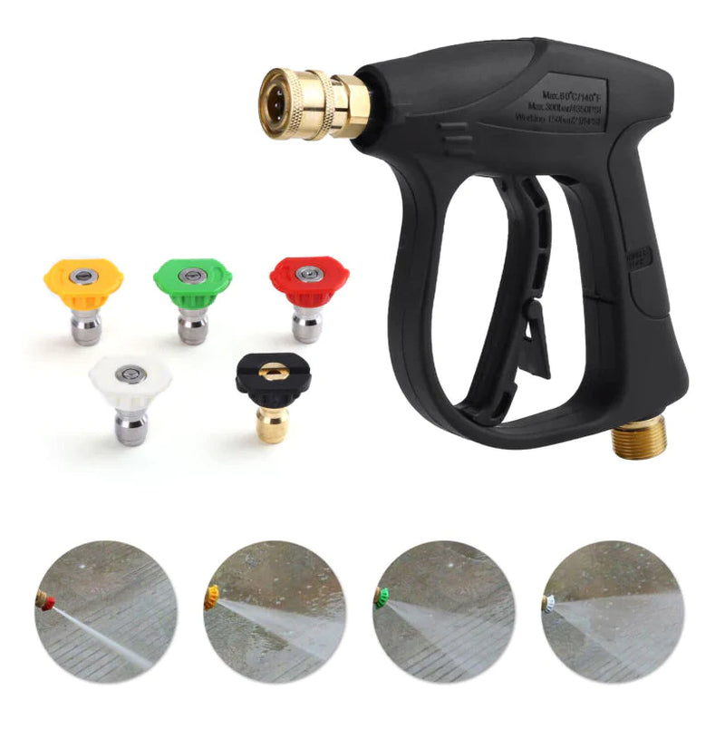 1/4" High-Pressure Washer Gun, 4000 PSI Foam Spray Wand with Nozzle for Car Wash